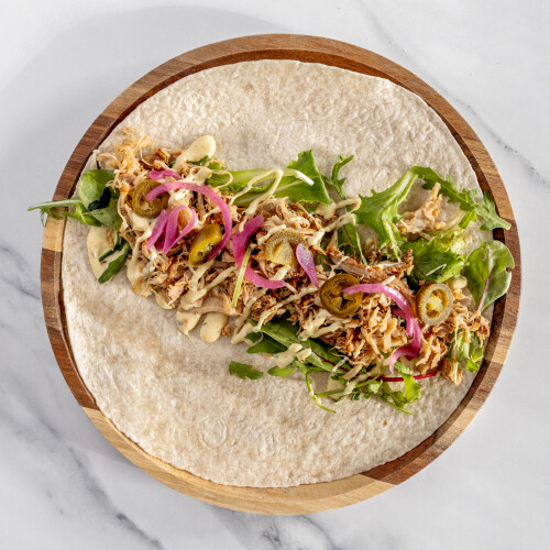 Wrap pulled chicken